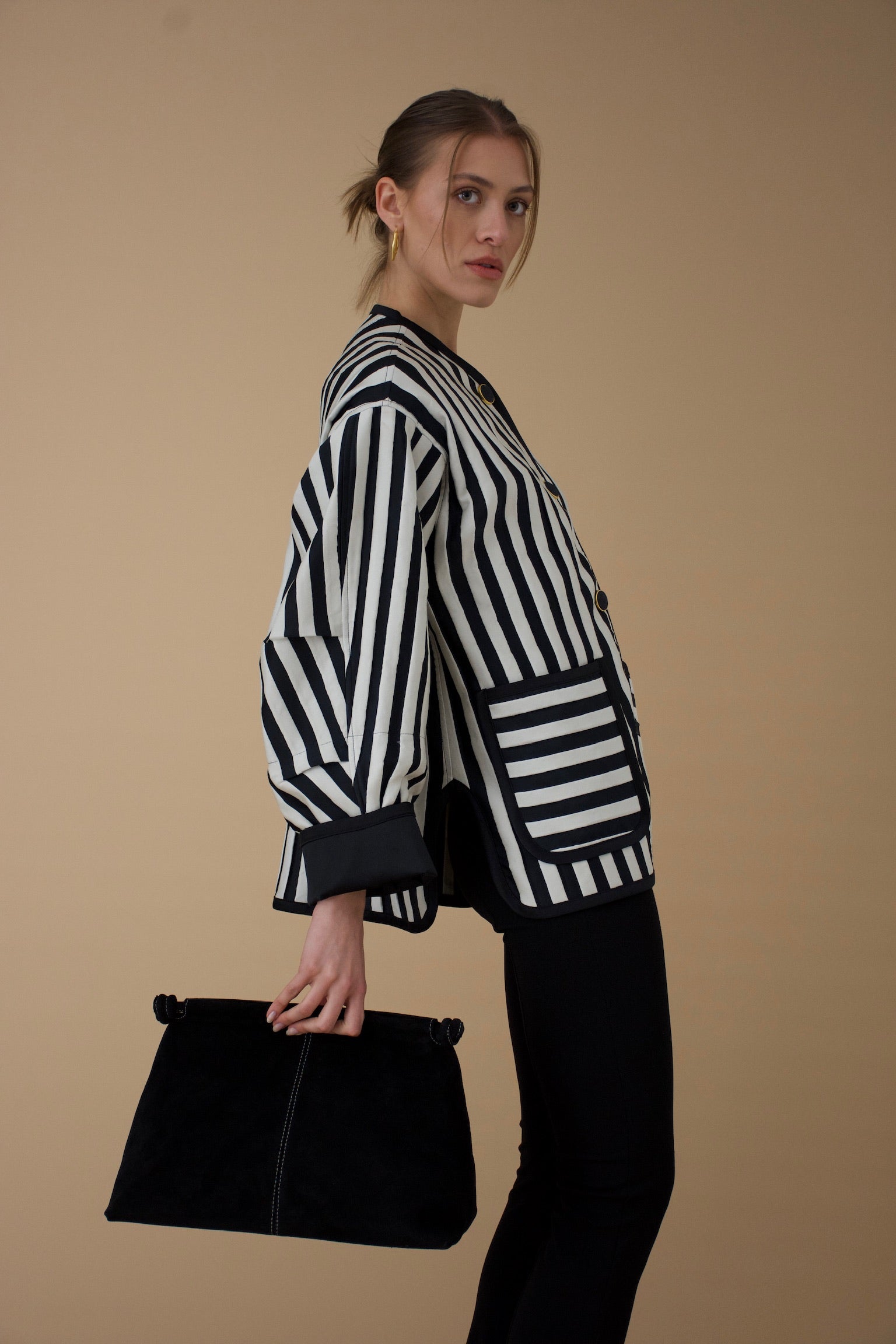 Kiara Suede Clutch Black