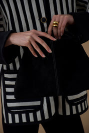 Kiara Suede Clutch Black