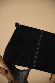 Kiara Suede Clutch Black