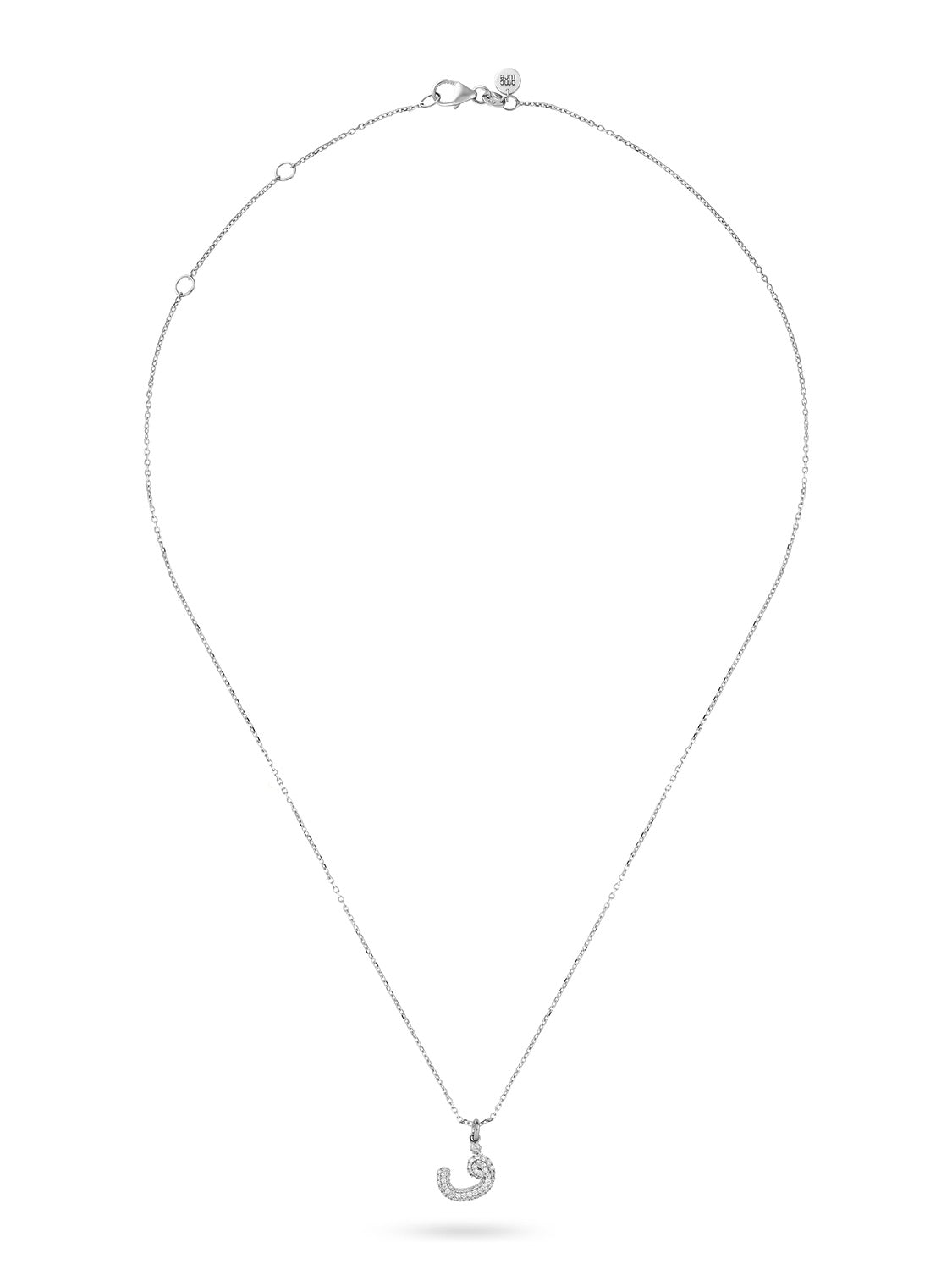 Ahrof Diamond Pavé Mini Bubble Letter Necklace