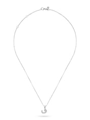 Ahrof Diamond Pavé Mini Bubble Letter Necklace