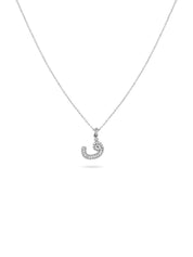 Ahrof Diamond Pavé Mini Bubble Letter Necklace