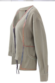 Contrast Trim Blouse