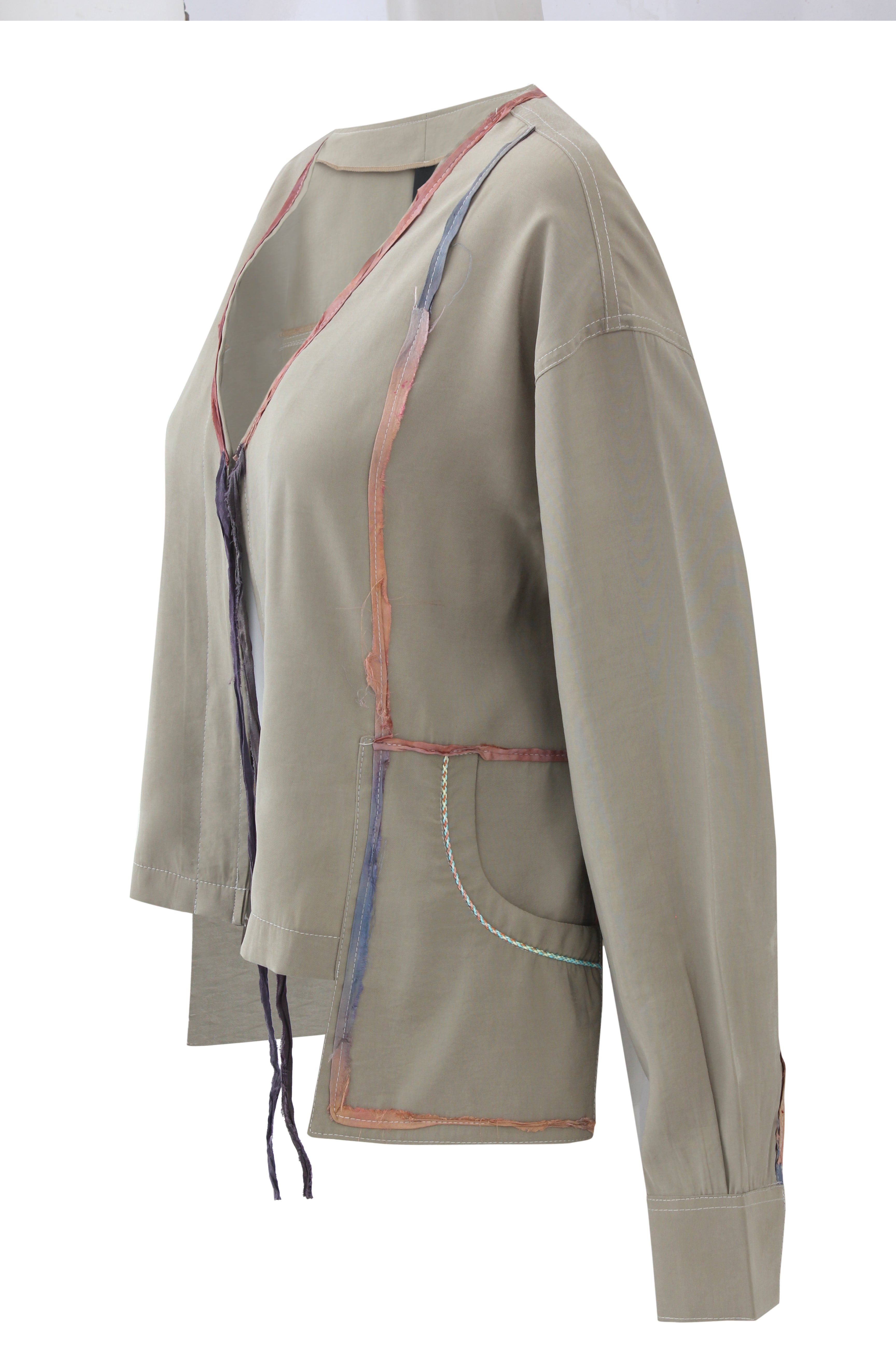 Contrast Trim Blouse