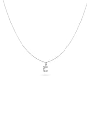 Ahrof Diamond Pavé Mini Bubble Letter Necklace
