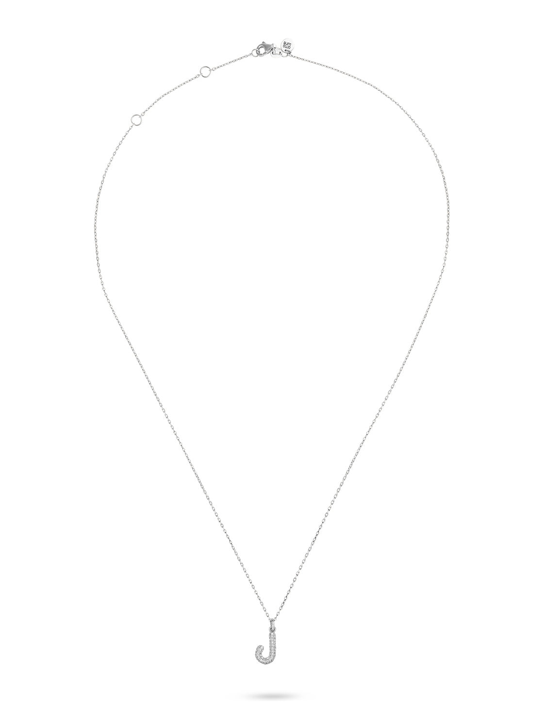 Ahrof Diamond Pavé Mini Bubble Letter Necklace