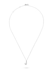 Ahrof Diamond Pavé Mini Bubble Letter Necklace