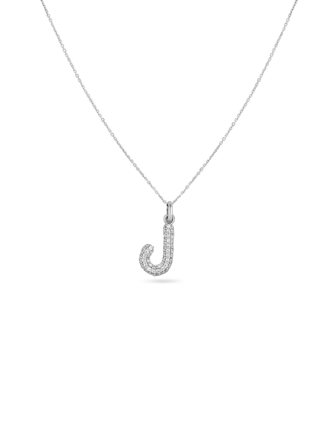Ahrof Diamond Pavé Mini Bubble Letter Necklace
