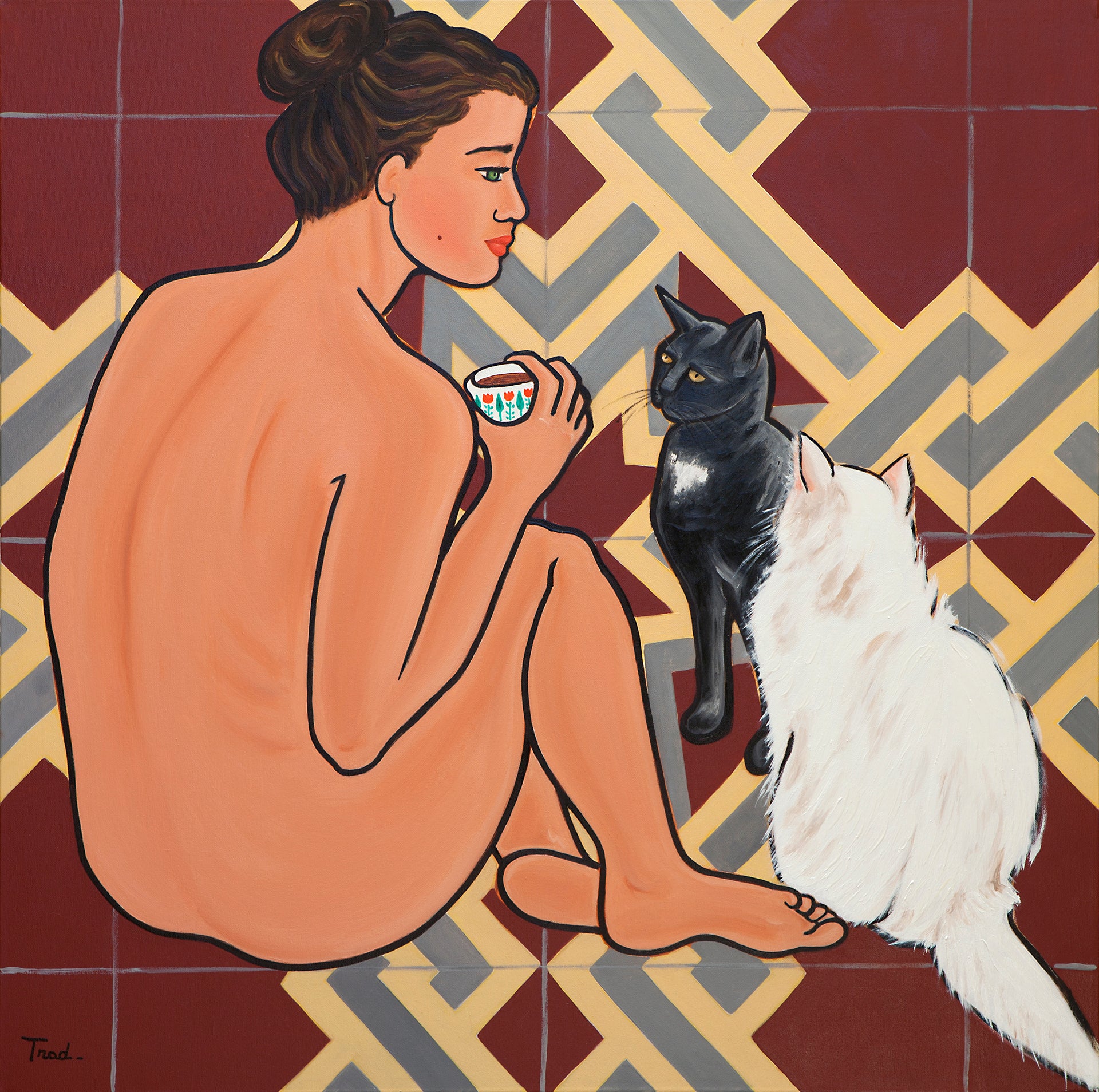 Le Paradis Perdu, Huile sur Toile