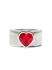 Chunky heart ring