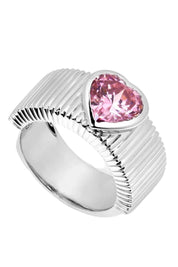 Chunky heart ring