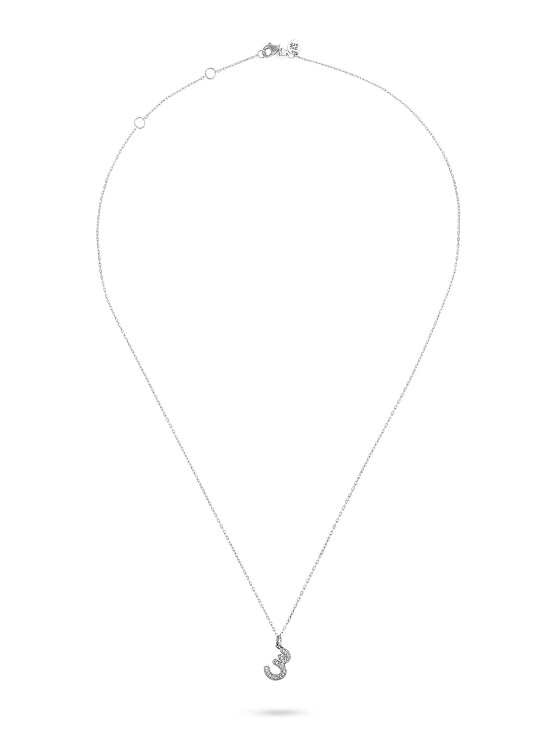 Ahrof Diamond Pavé Mini Bubble Letter Necklace