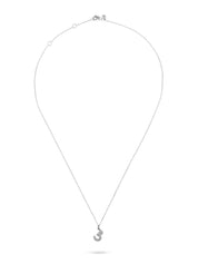 Ahrof Diamond Pavé Mini Bubble Letter Necklace