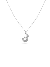Ahrof Diamond Pavé Mini Bubble Letter Necklace