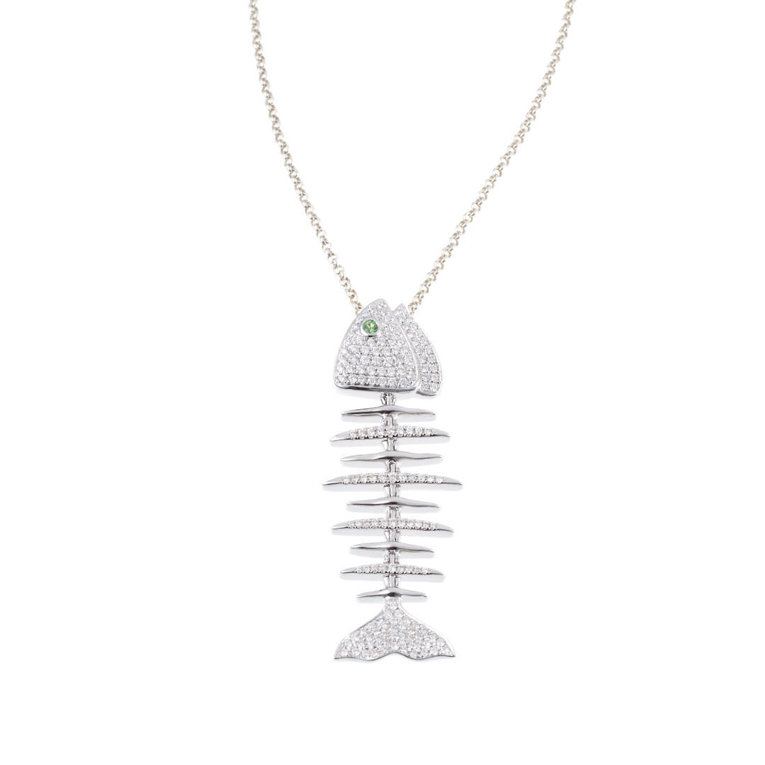 Wishbone pendant necklace