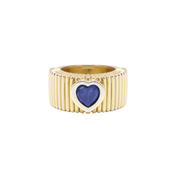 18k Chunky heart ring