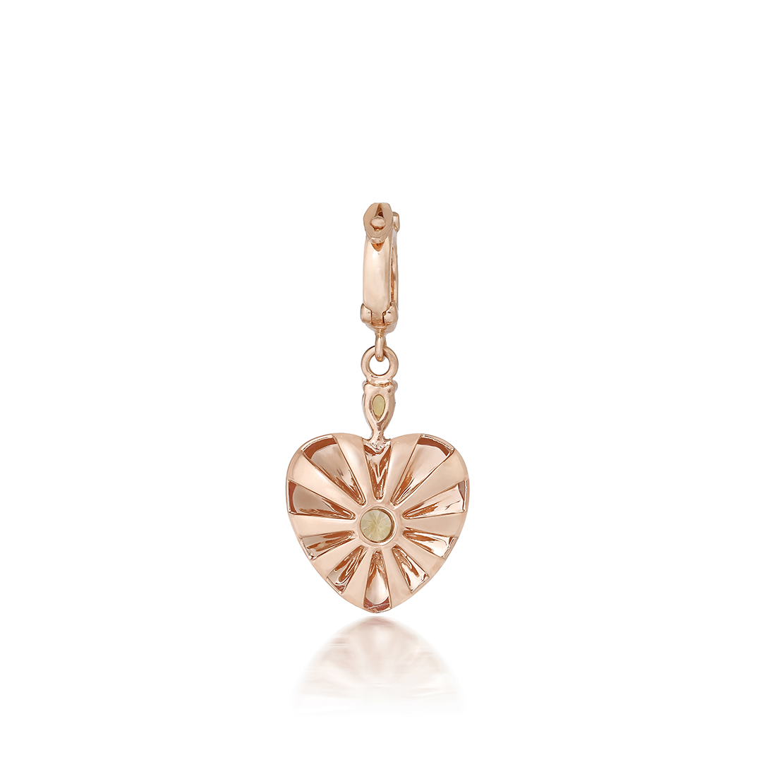 Small Orange Mila Heart with Citrine