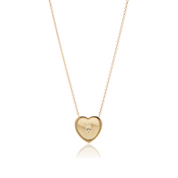 Small Mila Heart on Chain with diamonds