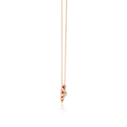 Small Mila Heart on Chain with diamonds