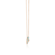 Small Mila Heart on Chain with diamonds