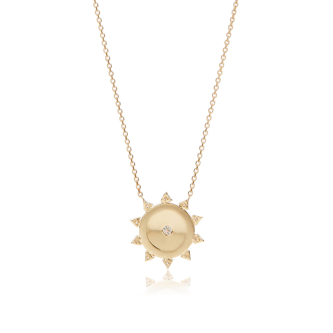 Mini Mila Sun Necklace with diamonds