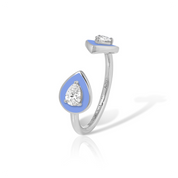 Lemonade Double Piorra Ring in White Gold