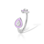 Lemonade Double Piorra Ring in White Gold