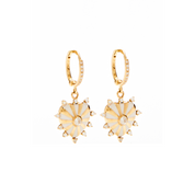 Mini Mila Heart Earrings with Diamonds