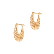 Flat Ray Hoop Earrings