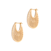 Flat Ray Hoop Earrings